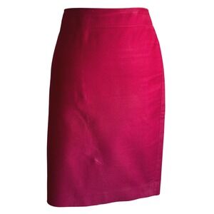 J.Crew No. 2 Pencil Skirt Red Cotton Spandex Size 6 Business Casual‎ Workwear